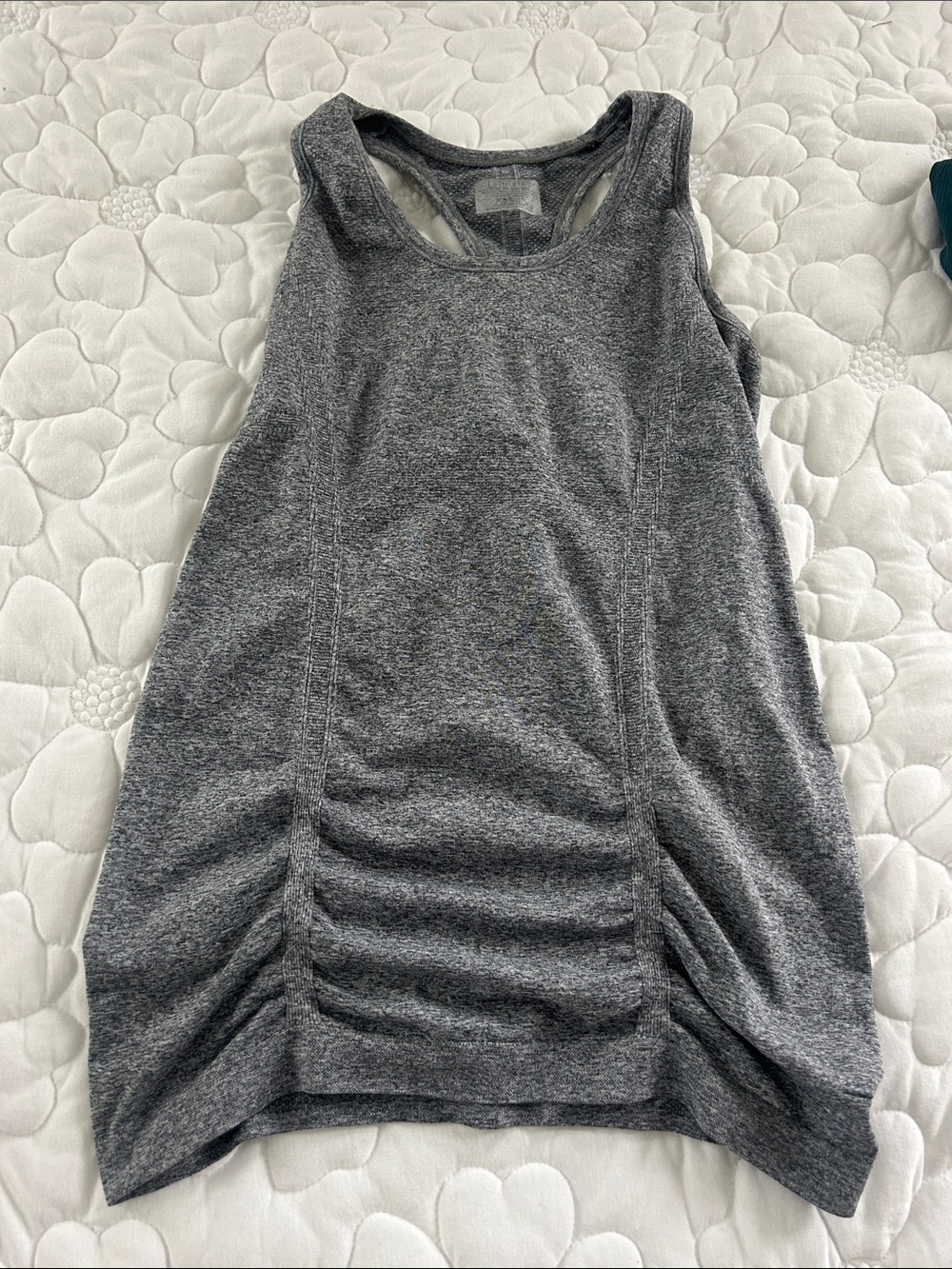 Athleta Dark Gray Ruched Racerback Tank
